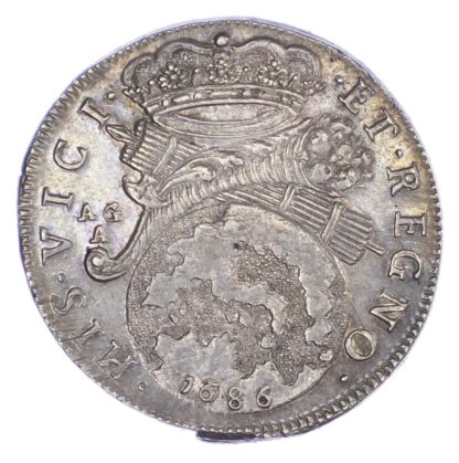 Italy, Naples, Charles II of Spain (1665-1700), silver Tarì, 1686