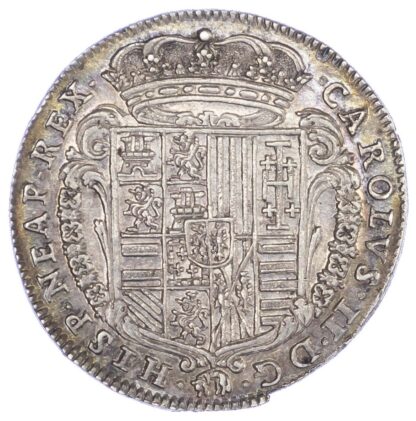 Italy, Naples, Charles II of Spain (1665-1700), silver Tarì, 1686