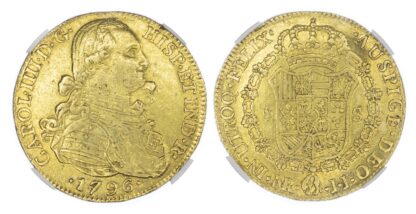 Colombia (colonial), Charles IV (1788-1808) gold 8 Escudos, 1796