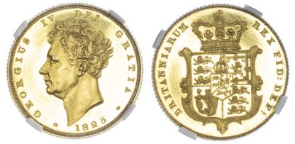 1825 George IV Gold Proof Sovereign, 1825 - Proof 63 Cameo