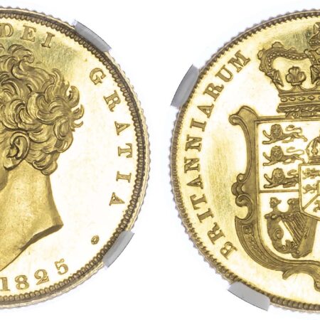 1825 George IV Gold Proof Sovereign, 1825 - Proof 63 Cameo