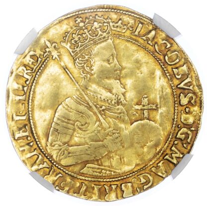 James I (1603-1625), Second Coinage, Unite, 1607-1609, NGC AU53