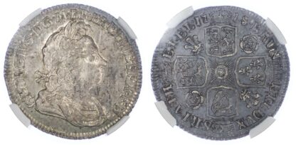 1718 George I Shilling Roses & Plumes - MS63 NGC