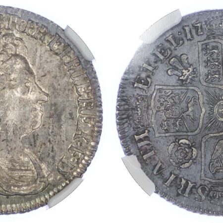 1718 George I Shilling Roses & Plumes - MS63 NGC