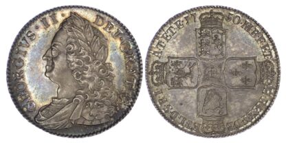 1750 George II (1727-1760), Halfcrown, Plain Angles - Exceptional
