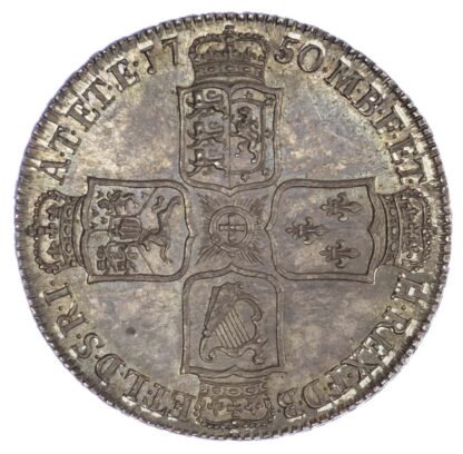 1750 George II (1727-1760), Halfcrown, Plain Angles - Exceptional