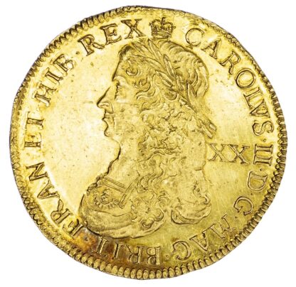 Charles II (1660-85), Hammered Unite of twenty shillings, Exceptional