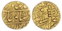 India, Princely States, Jaipur, in the name of Bahadur Shah II (1837-1858 AD), gold Mohur
