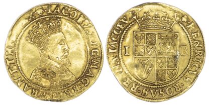 James I (1603-25), Double-crown, second coinage (1604-19), mm rose