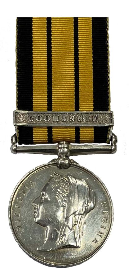 Ashantee Medal, 1873-74, one clasp, Coomassie, to Private William Tipping