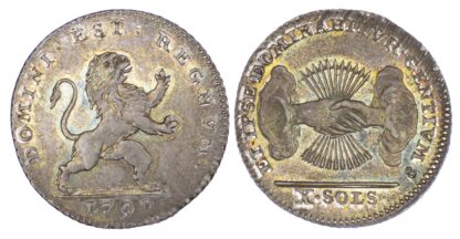 Austrian Netherlands, Insurrection coinage, silver 10 Sols, 1790