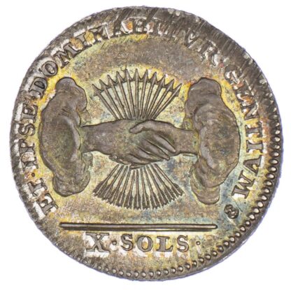 Austrian Netherlands, Insurrection coinage, silver 10 Sols, 1790