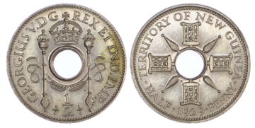 New Guinea, George V (1910-1936), copper-nickel Halfpenny, 1929