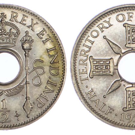 New Guinea, George V (1910-1936), copper-nickel Halfpenny, 1929