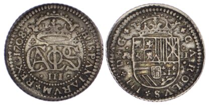 Spain, Charles III, the Pretender, (1710-1714), silver 2 Reales