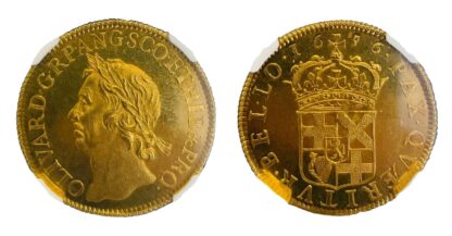 1656 Oliver Cromwell gold Pattern Broad Choice GEF - NGC MS62