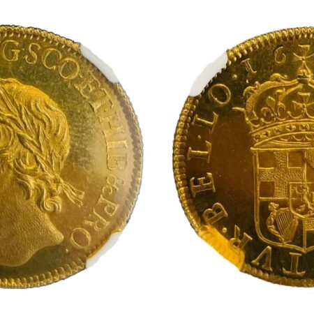 1656 Oliver Cromwell gold Pattern Broad Choice GEF - NGC MS62