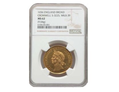 1656 Oliver Cromwell gold Pattern Broad Choice GEF - NGC MS62