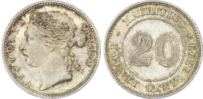 Mauritius, Victoria (1837-1901), silver 20 Cents, 1899