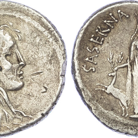 L. Hostilius Saserna, Silver Denarius