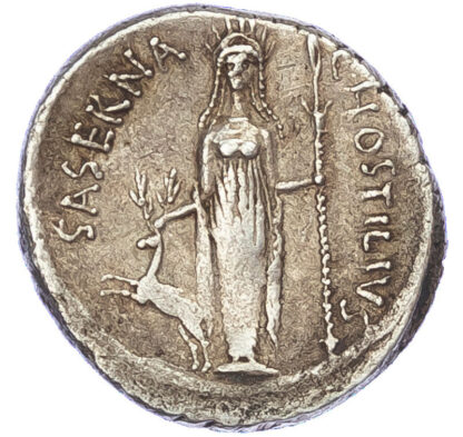 L. Hostilius Saserna, Silver Denarius