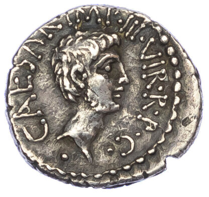 Mark Anthony and Octavian, Silver Denarius