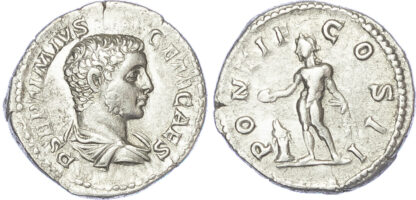 Geta as Caesar, Silver Denarius