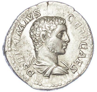 Geta as Caesar, Silver Denarius