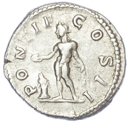 Geta as Caesar, Silver Denarius