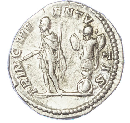 Geta as Caesar, Silver Denarius