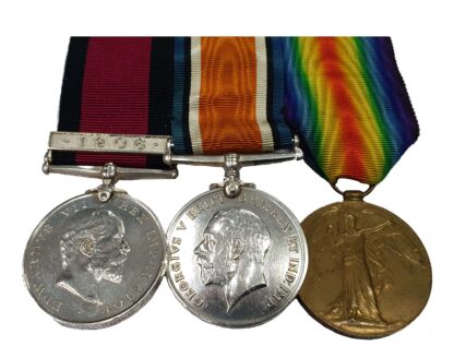 A Rare Natal Rebellion and World War One German East Africa Trio to Drummer/Private T. Crerar