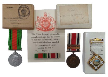 A World War Two Special Constable, Freemasons group of three to William Henry Eldridge