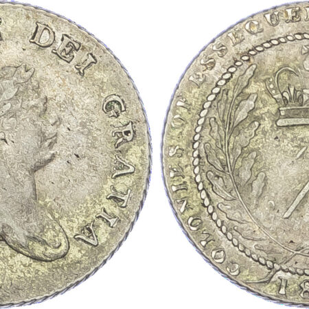 British Guiana, Essequibo y Demerara, George III (1760-1820), silver ½ Guilder
