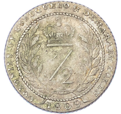 British Guiana, Essequibo y Demerara, George III (1760-1820), silver ½ Guilder