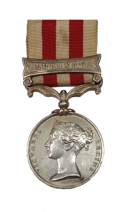 Indian Mutiny Medal, 1857-58, one clasp, Lucknow, awarded to Gunner Charles Cooper