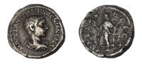 Diadumenian as Caesar, Silver Denarius