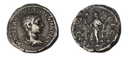 Diadumenian as Caesar, Silver Denarius