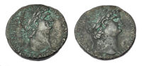 Nero, with Claudius deified, Silver Tetradrachm of Antioch