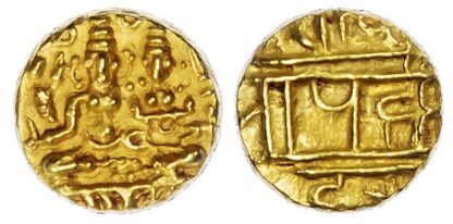 India, Vijayanagar, Hari Hara II (1377-1404), gold Half Pagoda