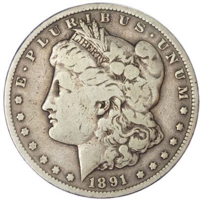 USA, silver Morgan Dollar, 1891, Carson City - rare