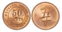 Malaysia, British North Borneo, Labuk, copper Proof 50 Cents