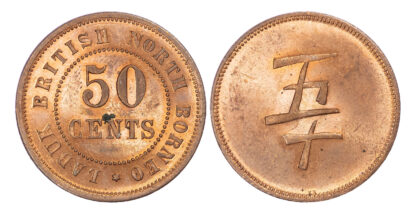 Malaysia, British North Borneo, Labuk, copper Proof 50 Cents