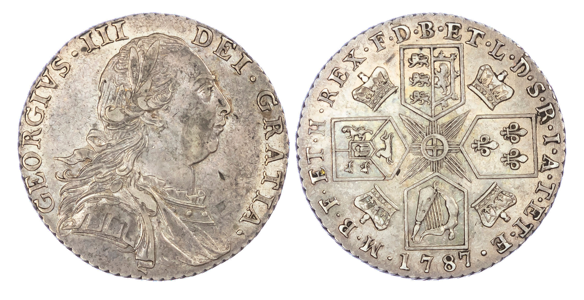 George III (1760-1820), Shilling, 1787, No stop above head