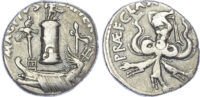 Sextus Pompey, Silver Denarius