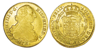 Chile (colonial), Carlos IV (1788-1808), gold 8 Escudos, 1808