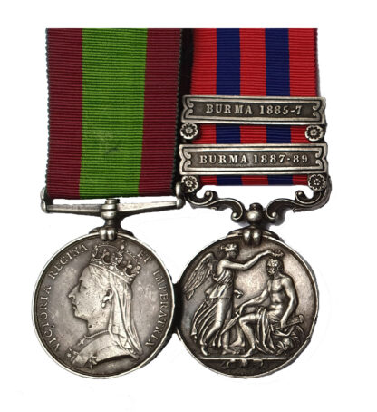 An India General Service Medal, Afghanistan pair awarded to Naique/Private Veerasawmy