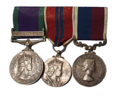 An RAF Officer’s Borneo, Coronation, Long Service Group of 3 awarded to Acting Flight Lieutenant. G Allan