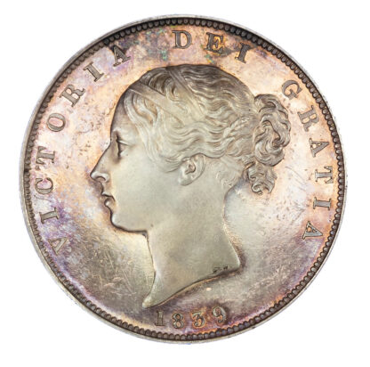 Victoria (1837-1901), Proof Halfcrown, 1839