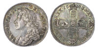 James II (1685-88), Shilling, 1687/6