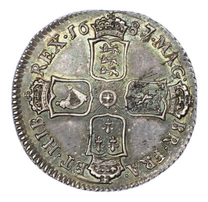 James II (1685-88), Shilling, 1687/6